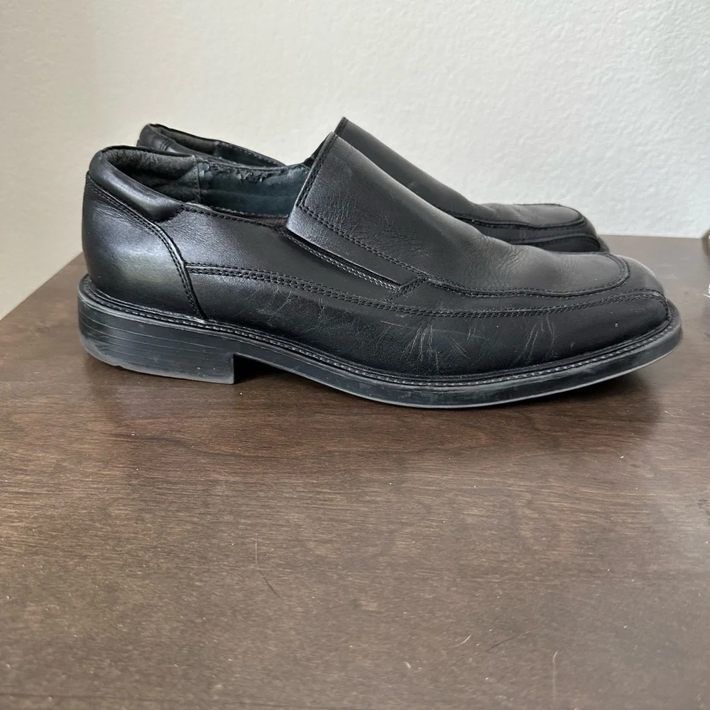 Docker All Motion Comfort Black‎ Leather Men's Slip-On Shoes Size 10.5M